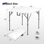 Byliable 34" Square Folding Table