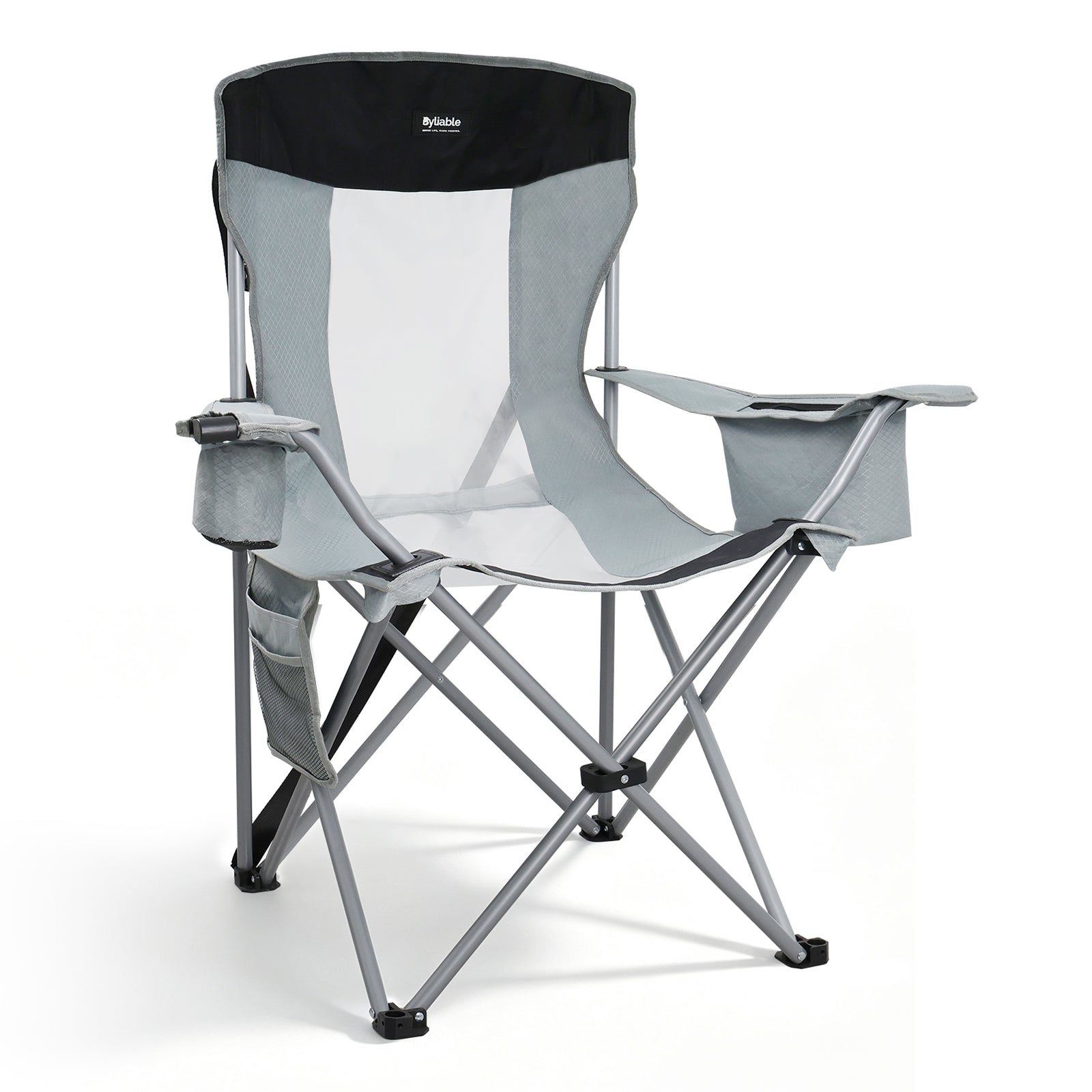 Large Folding Camping Chair with Cooler Bag