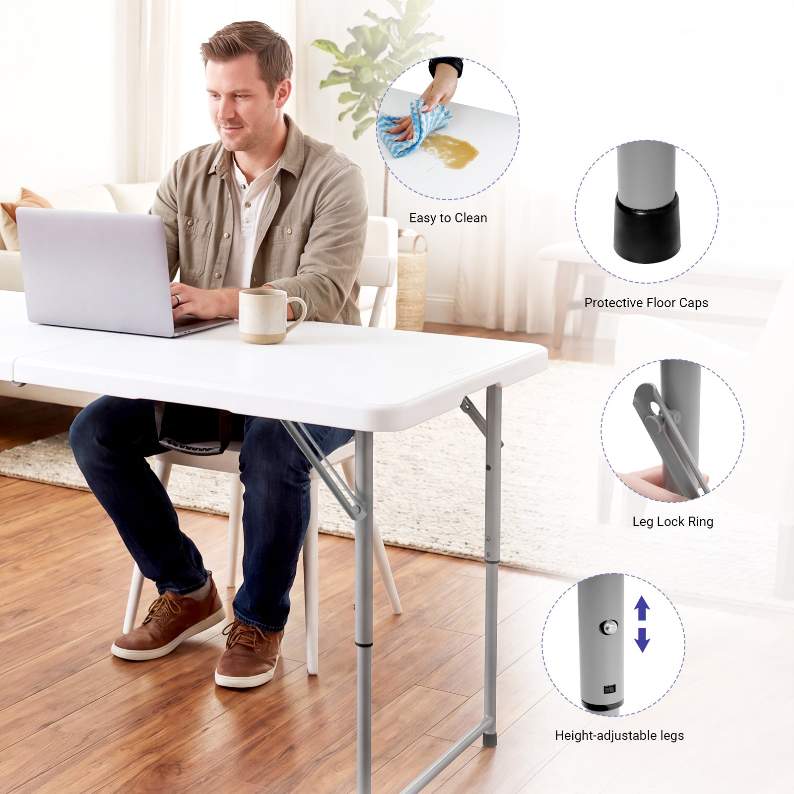 Byliable 4FT Folding Table