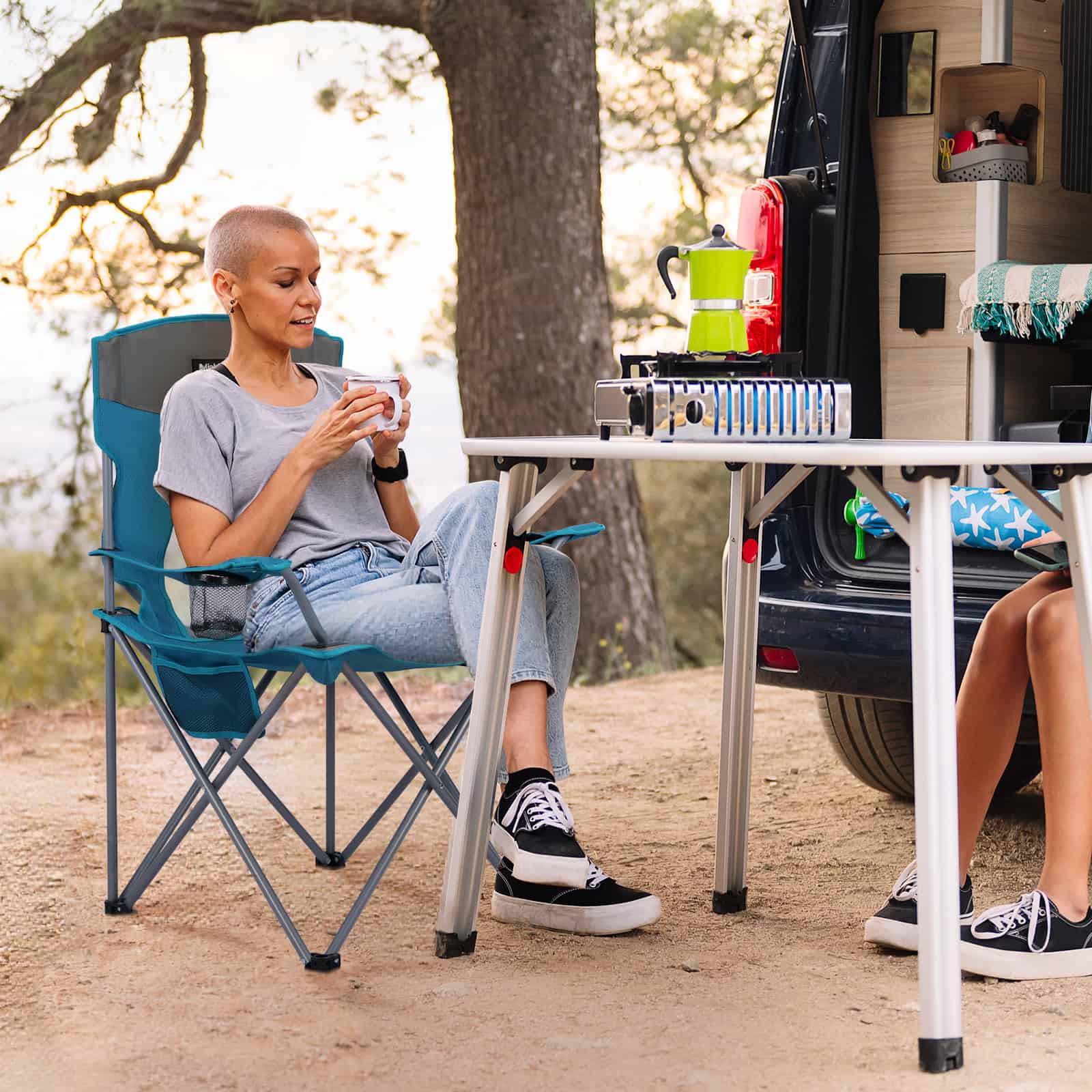 Camping Folding Chair with Side Pocket