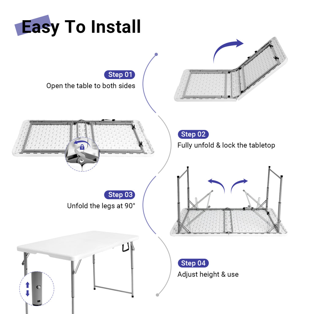 Byliable 4FT Folding Table