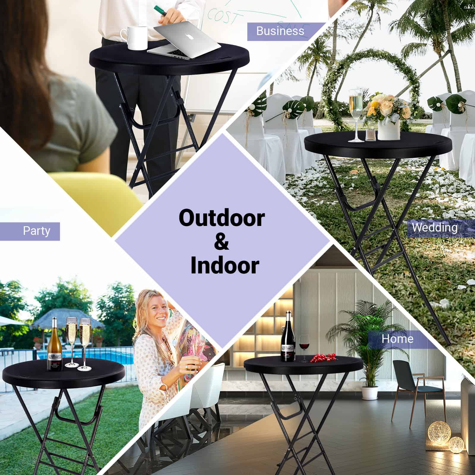 28in Cocktail Table with Removable Legs - 2PCS