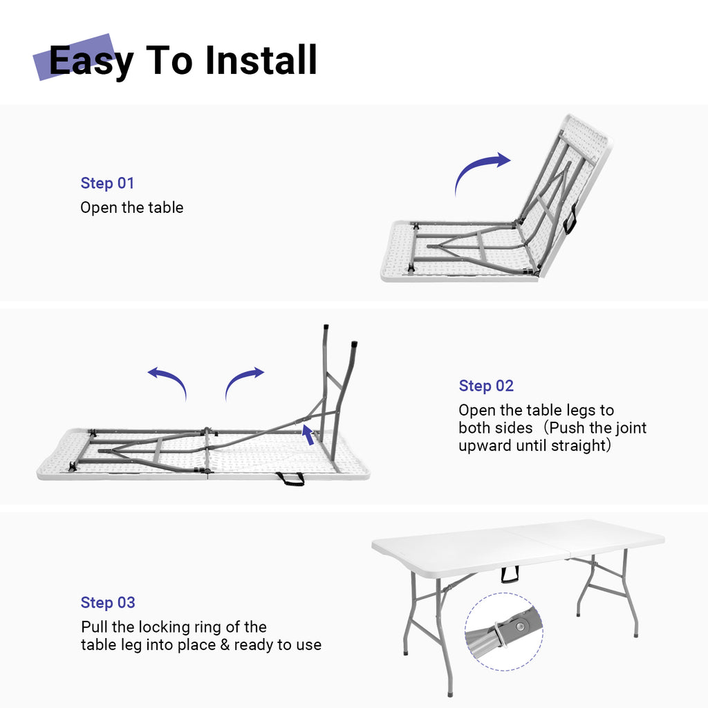 Byliable 6FT Folding Table