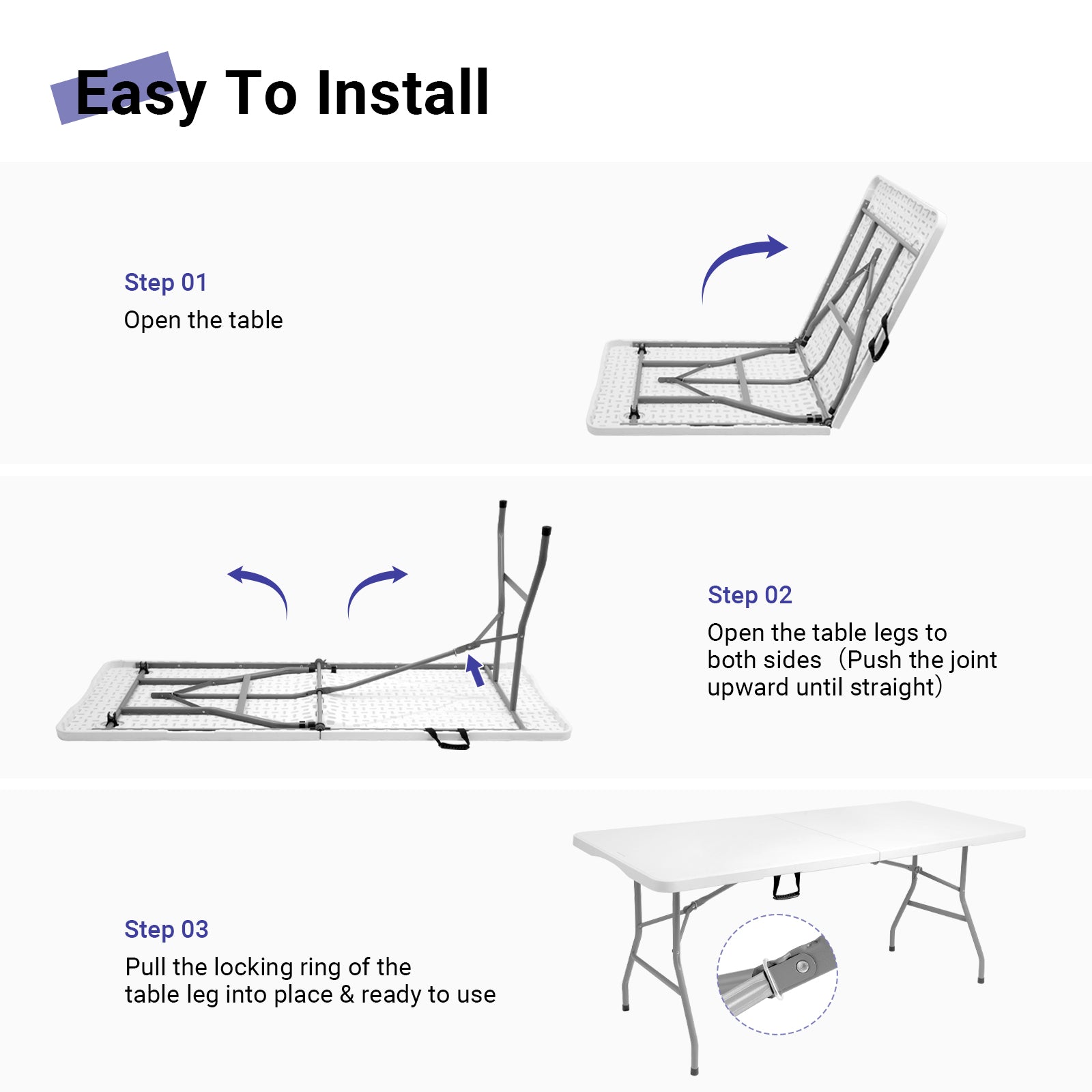 Byliable 6FT Folding Table
