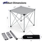 Portable Square Aluminum Camping Table