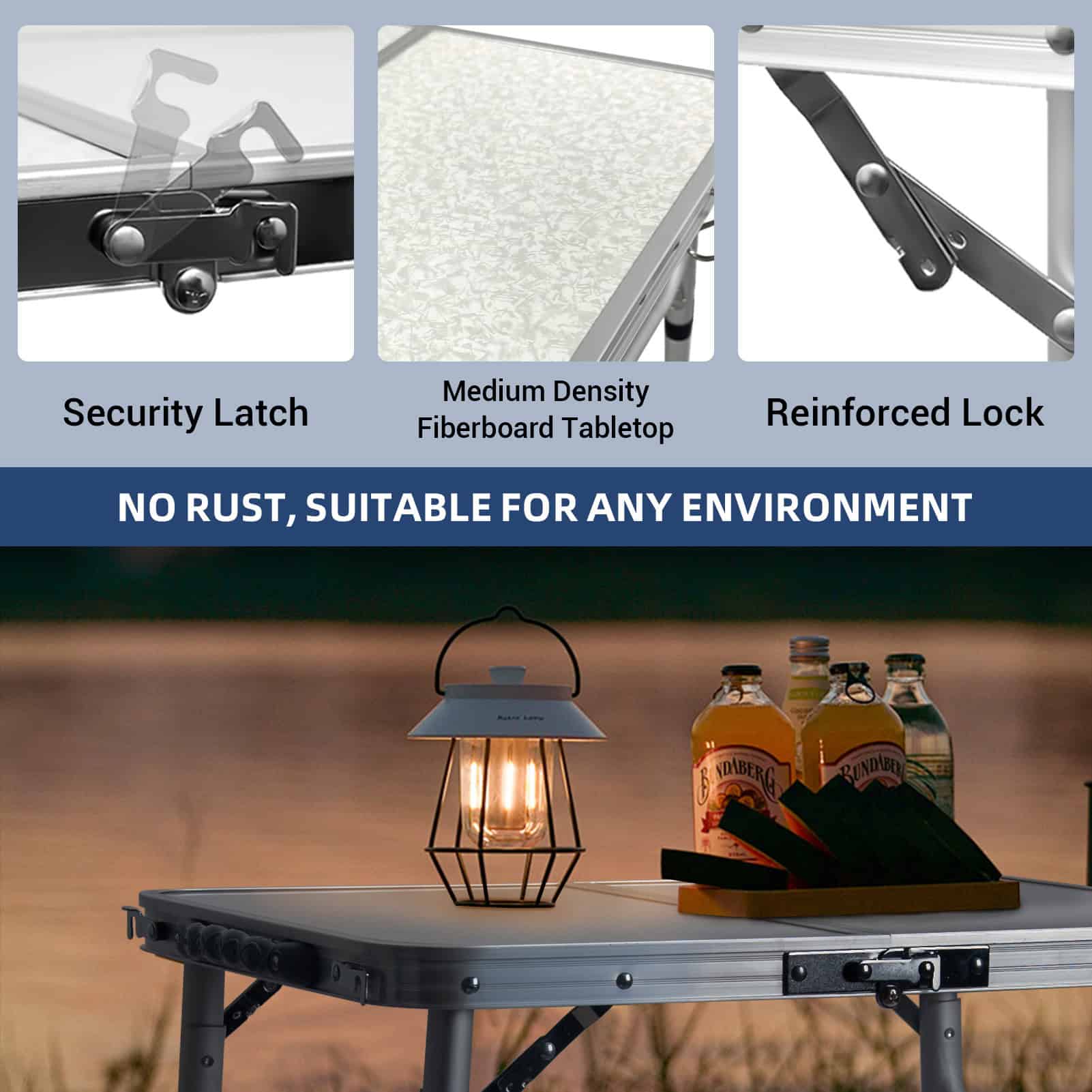 2ft Portable Aluminum Camping Table