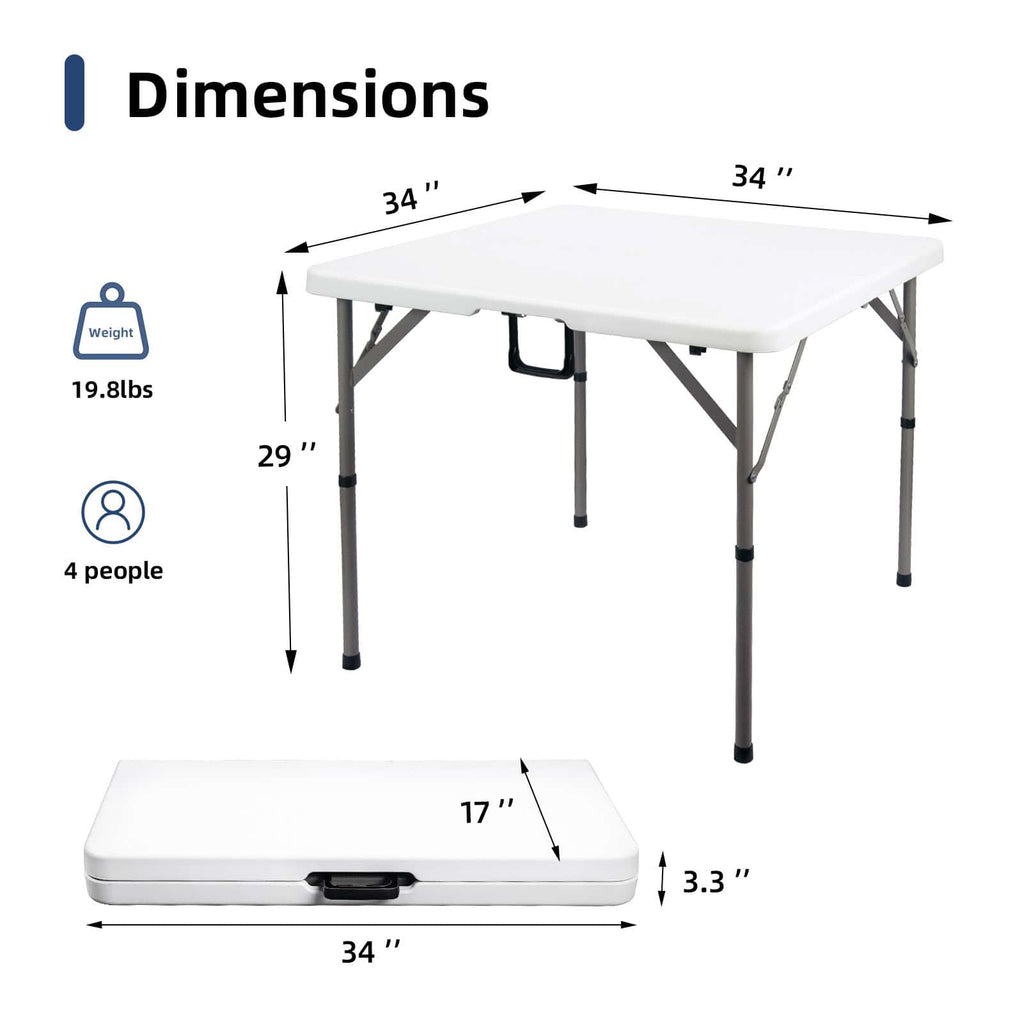 34" Square Folding Card Table