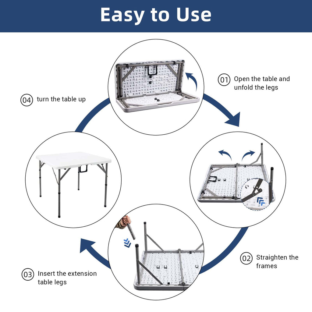 34" Square Folding Card Table