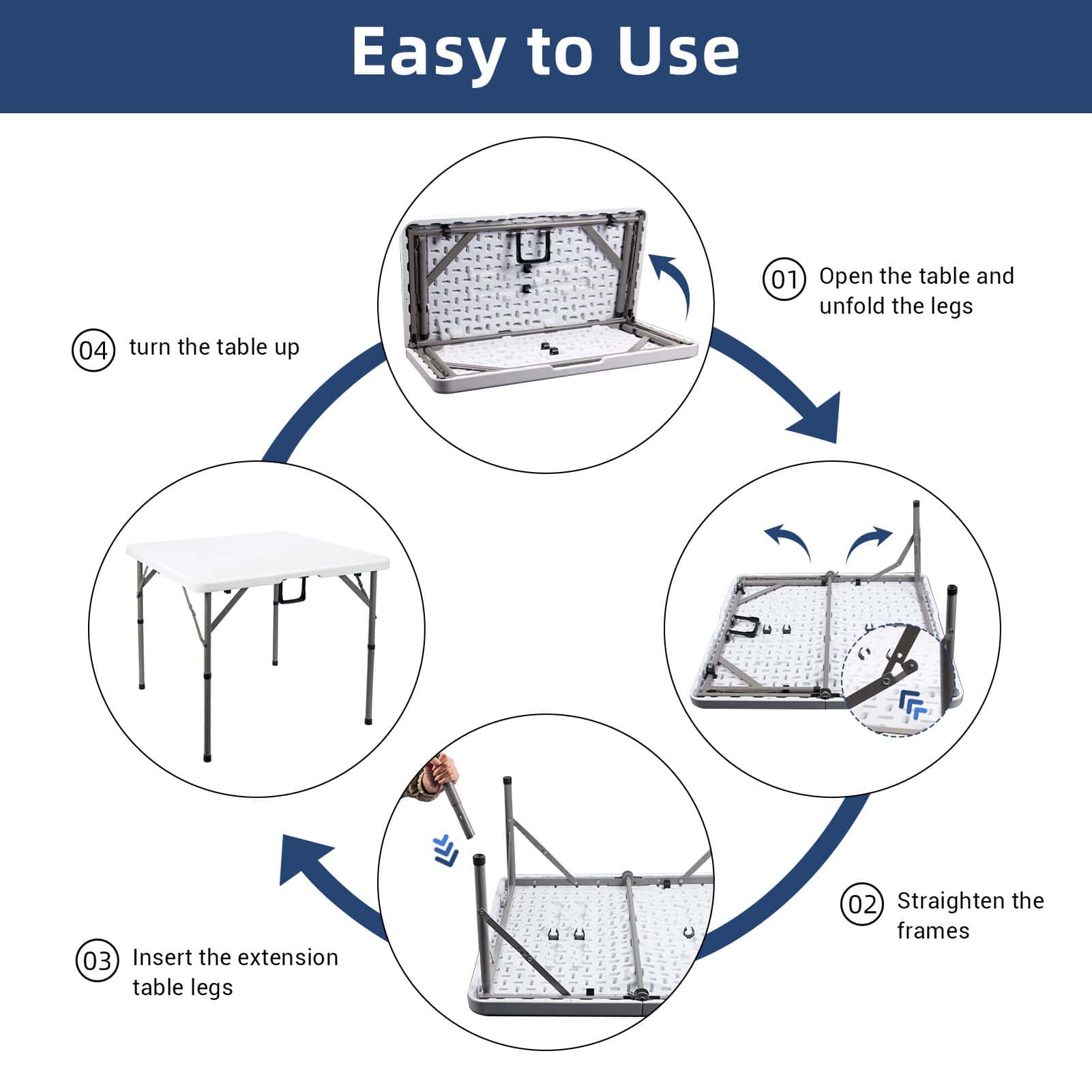 34" Square Folding Card Table