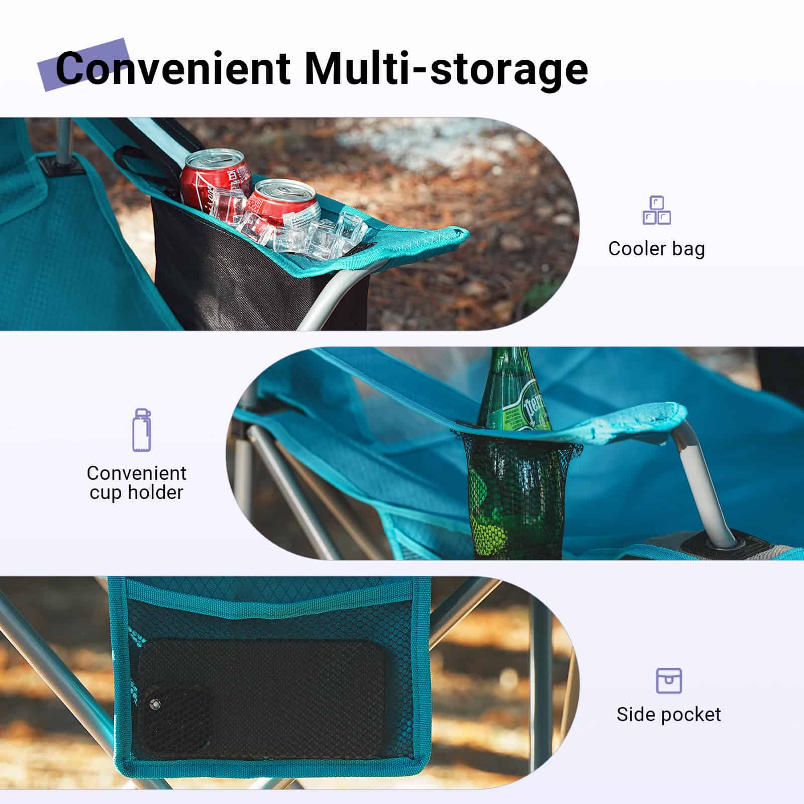 Camping Folding Chair with Side Pocket