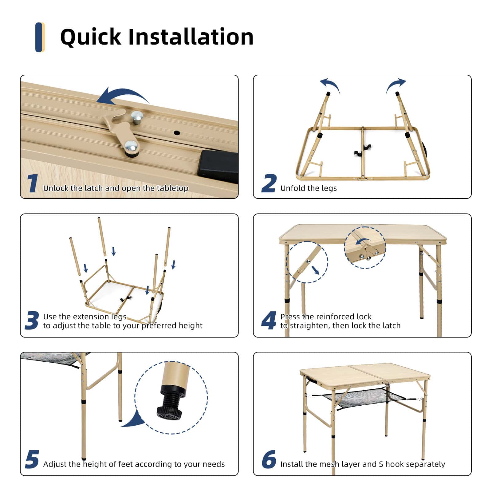 3ft Folding Camping Table