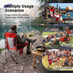 Large Folding Camping Chair with Cooler Bag