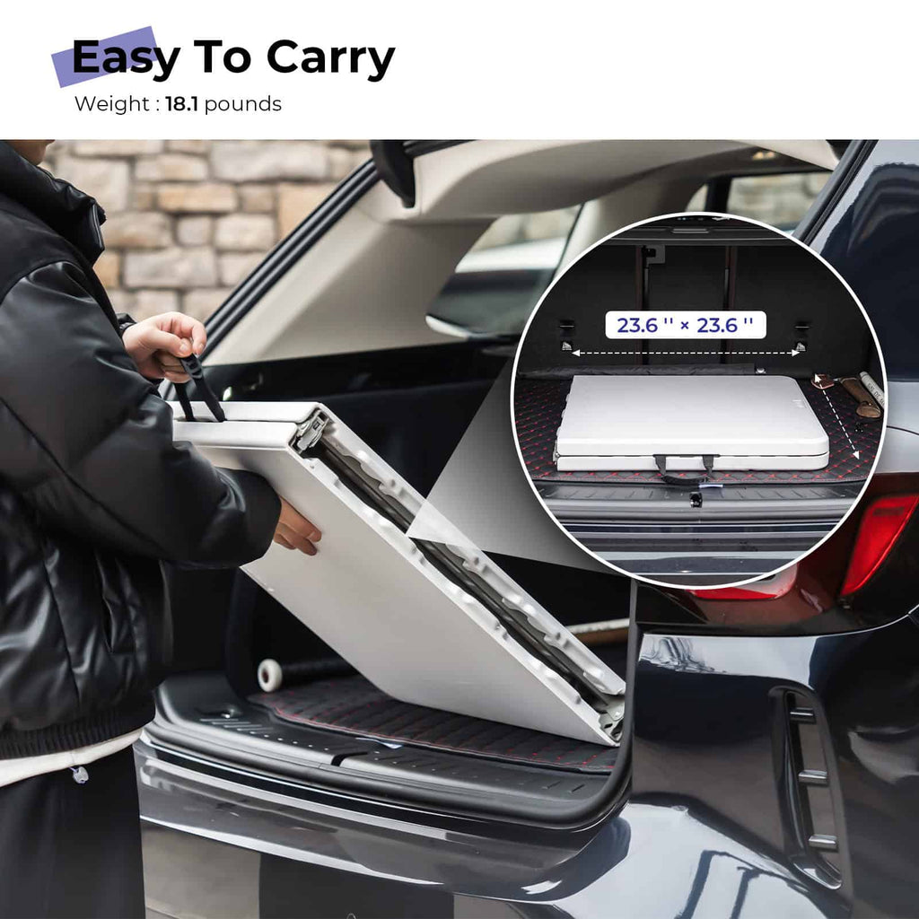 4ft Portable Heavy Duty Plastic Folding Table