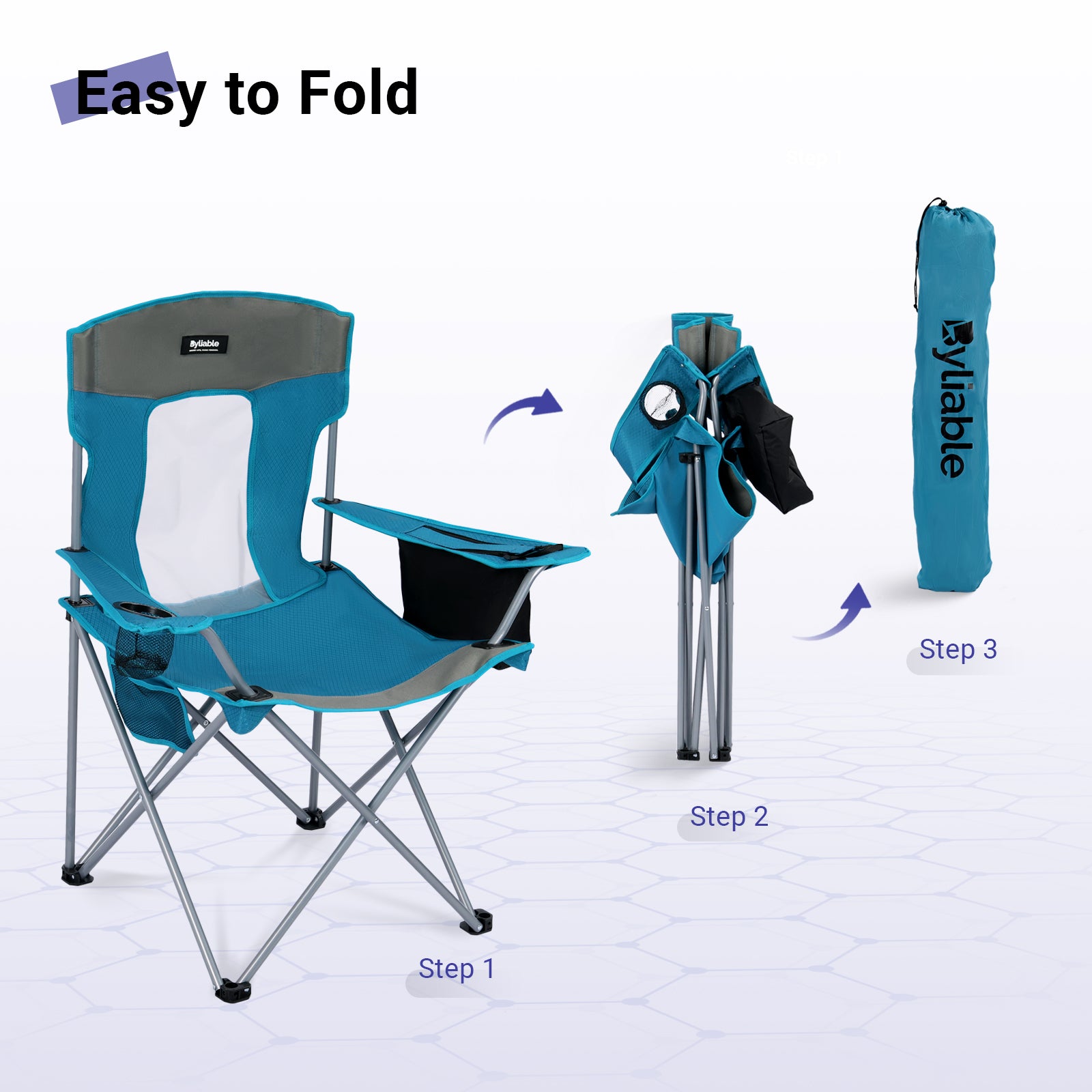 Folding Camping Chair with Cooler Bag