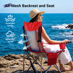 Large Folding Camping Chair with Cooler Bag