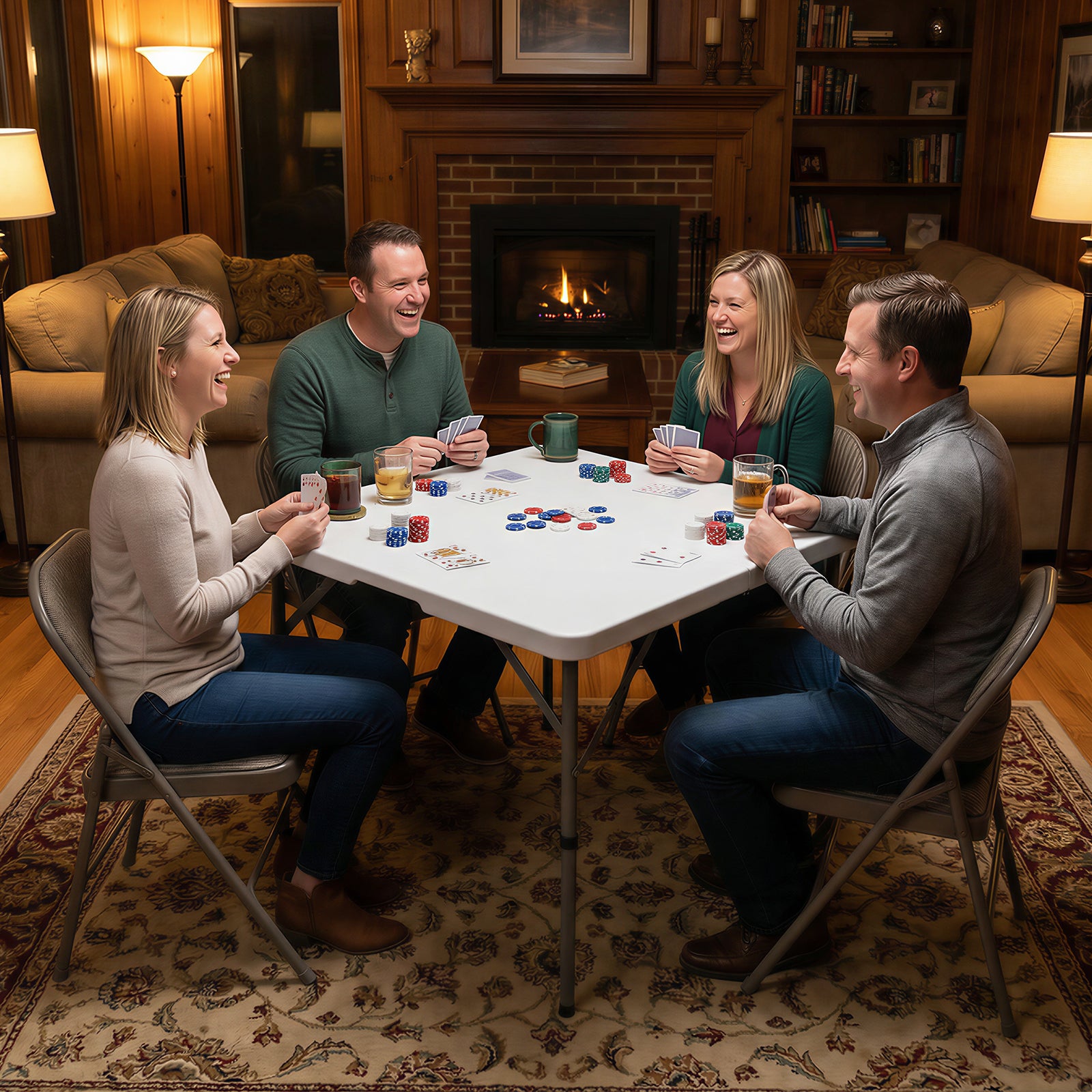 Byliable 34" Square Folding Table