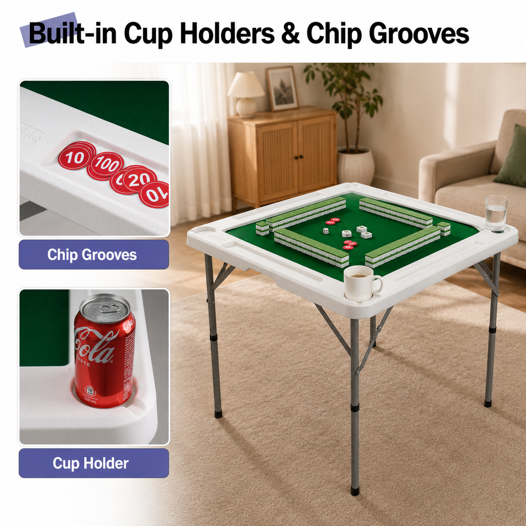 Byliable 34.6" Folding Mahjong Table