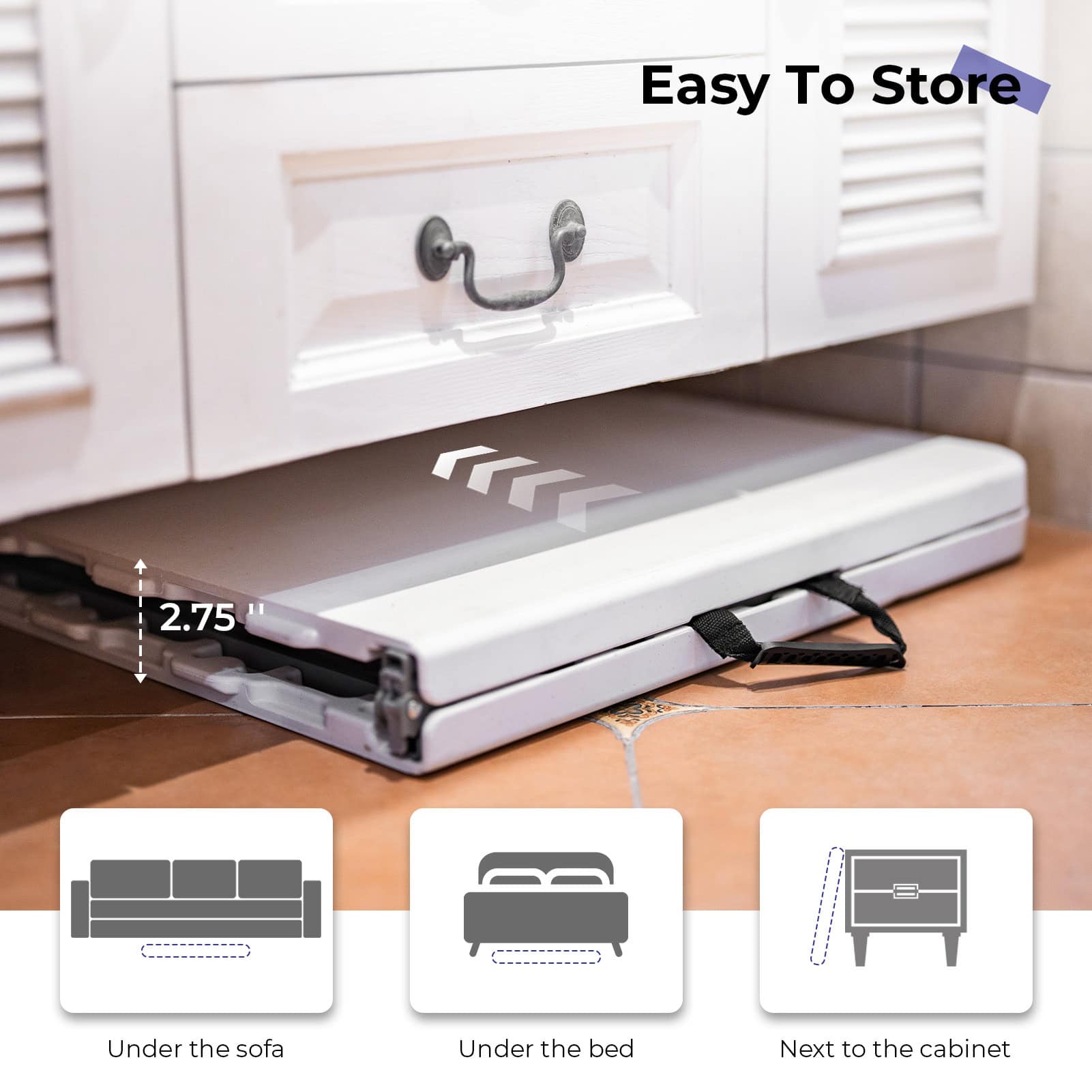 4ft Portable Heavy Duty Plastic Folding Table