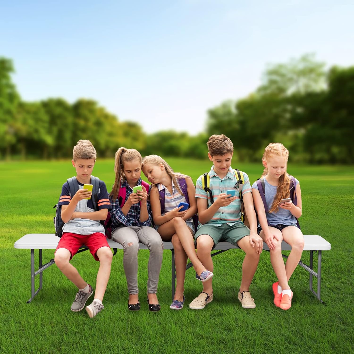 6ft Plastic Folding Bench Seat