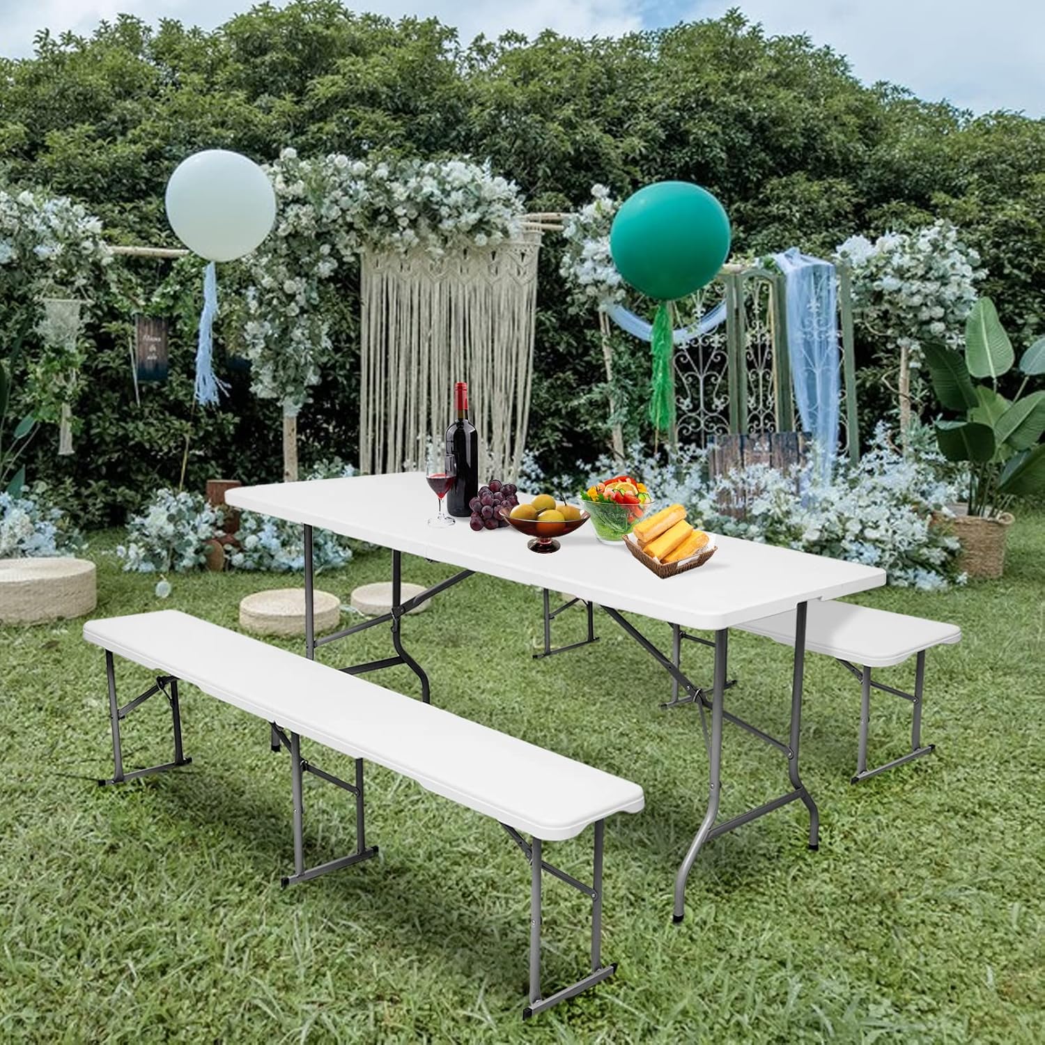 6ft Plastic Folding Bench Seat