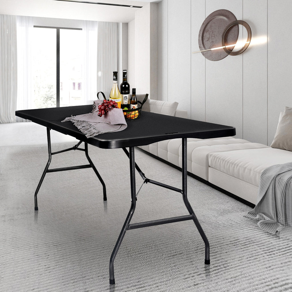 6ft Portable Heavy Duty Plastic Folding Table