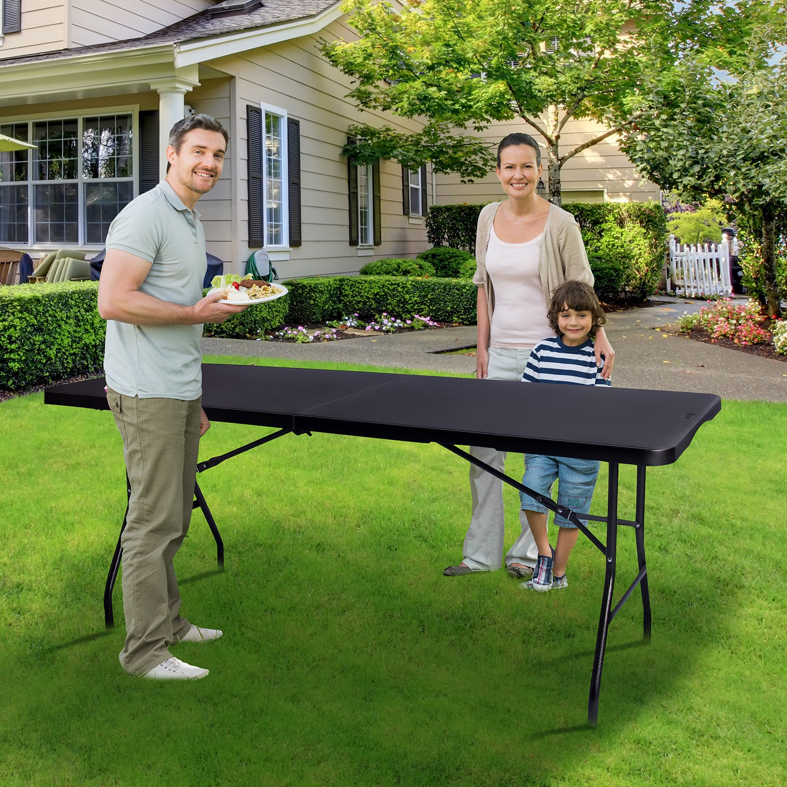 6ft Portable Heavy Duty Plastic Folding Table
