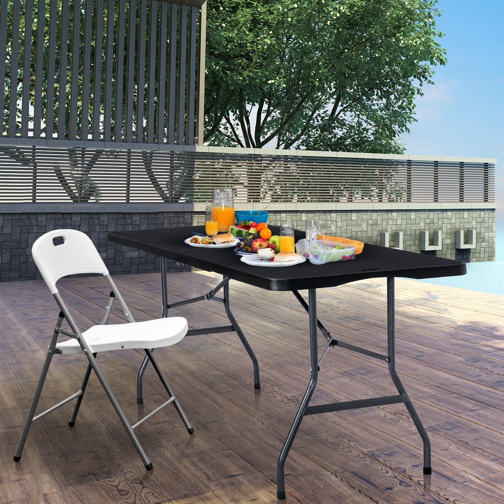 6ft Portable Heavy Duty Plastic Folding Table