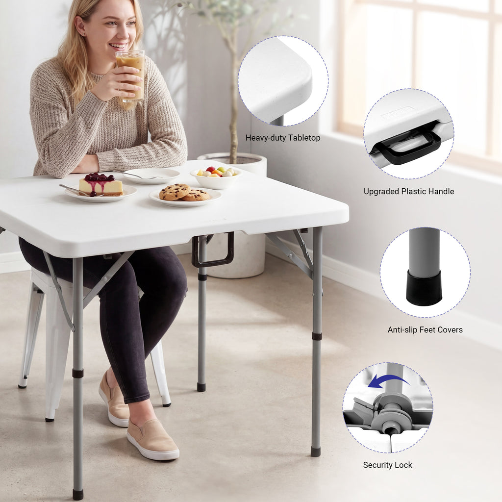 Byliable 34" Square Folding Table