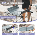 Portable Square Aluminum Camping Table