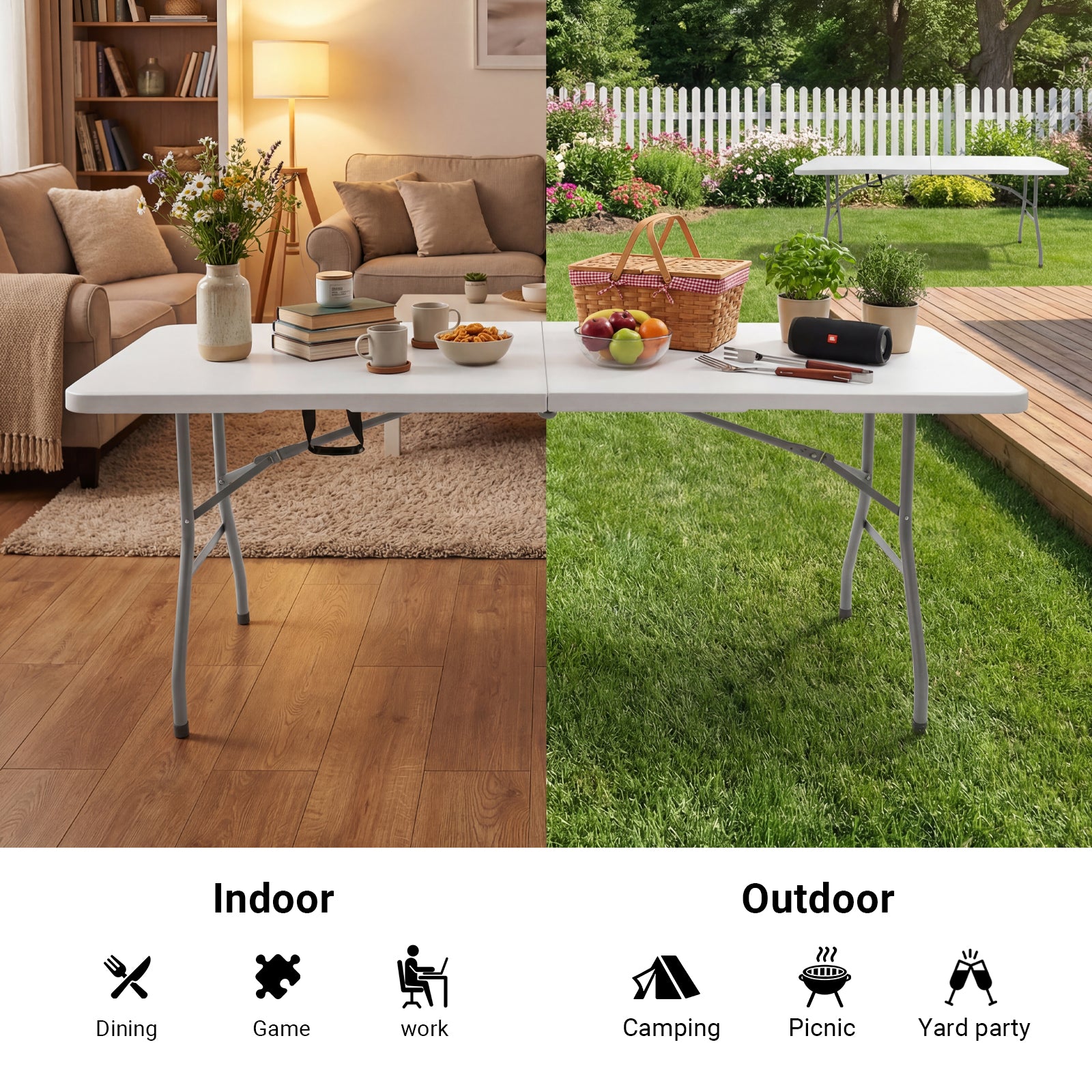 Byliable 6FT Folding Table