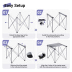 Portable Square Aluminum Camping Table