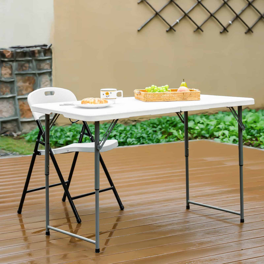 4ft Portable Heavy Duty Plastic Folding Table