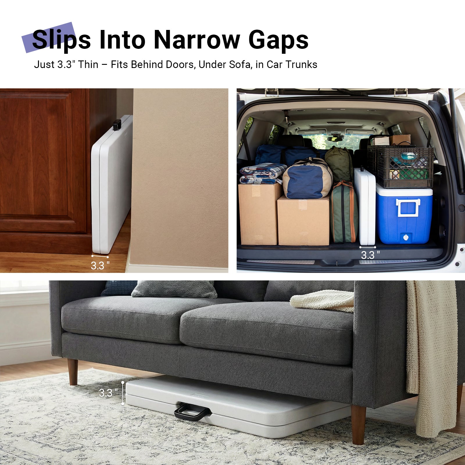 Byliable 34" Square Folding Table